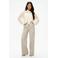 NIKKIE wide leg regular waist broek ecru met glitter