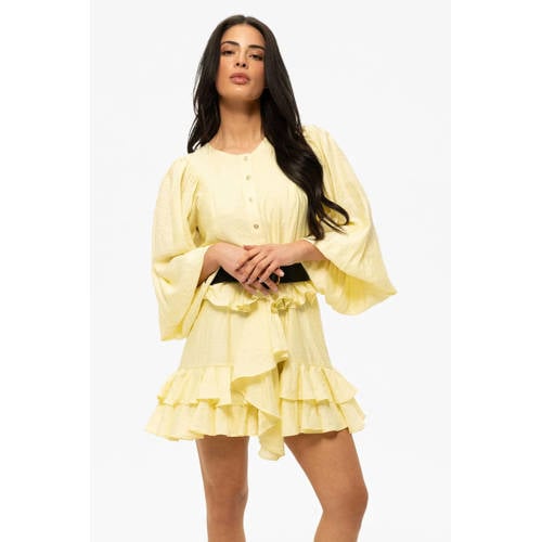 NIKKIE cocktailjurk geel afbeelding