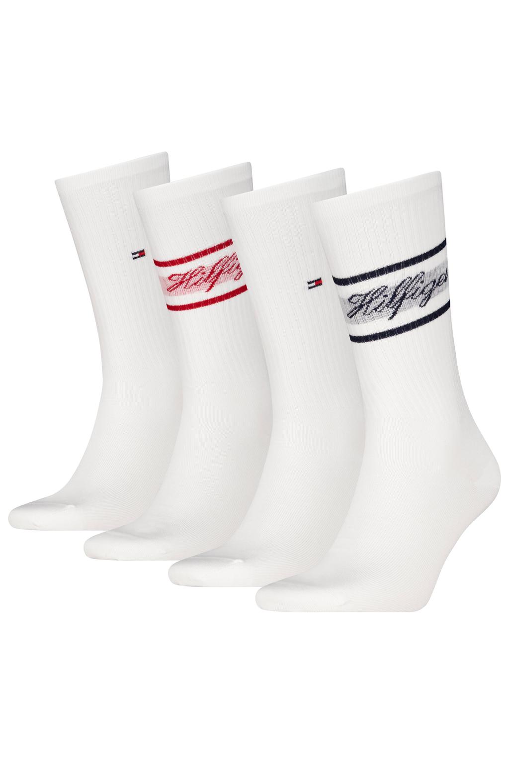 Tommy Hilfiger giftbox sokken - wit (set van 4)