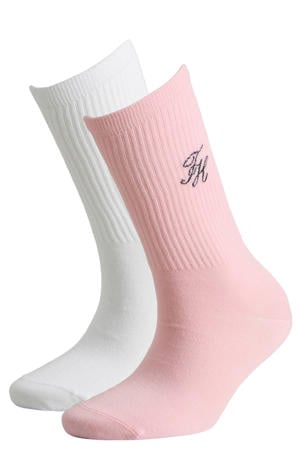 sokken - wit/roze (set van 2)
