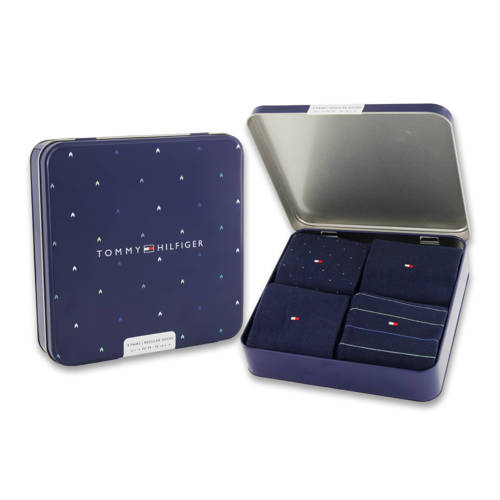 Tommy Hilfiger giftbox sokken - set van 4 donkerblauw afbeelding