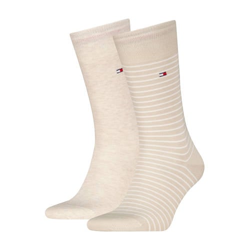 Tommy Hilfiger gestreepte sokken - set van 2 beige afbeelding
