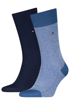 gestreepte sokken - blauw (set van 2)