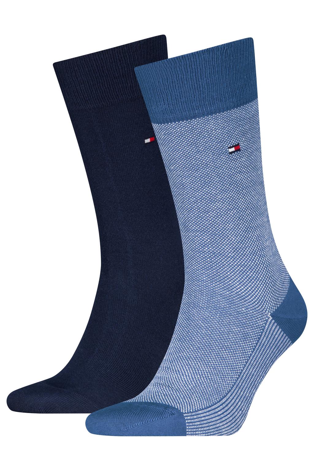 Tommy Hilfiger gestreepte sokken - blauw (set van 2)