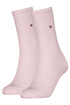 sokken met logo - lichtroze (set van 2)