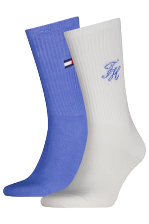 sokken - wit/blauw (set van 2)