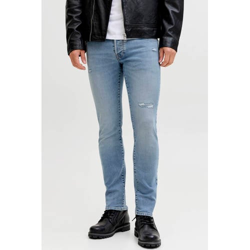 JACK & JONES JEANS INTELLIGENCE JJIGLENN JJORIGINAL slim fit jeans blue denim afbeelding