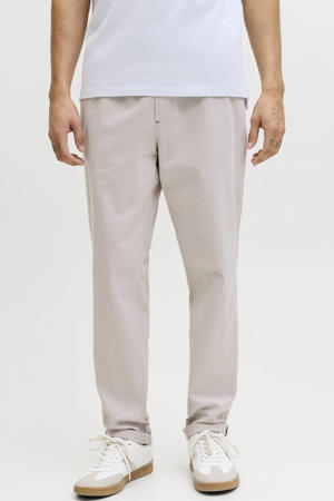 JPSTACE tapered casual broek beige