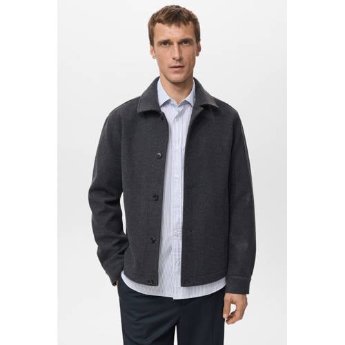 Mango Man overshirt grijs afbeelding