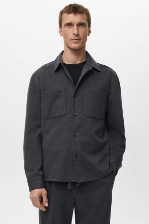Regular casual overhemd grijs