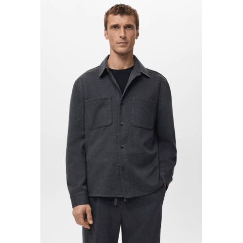 Mango Man Regular casual overhemd grijs afbeelding