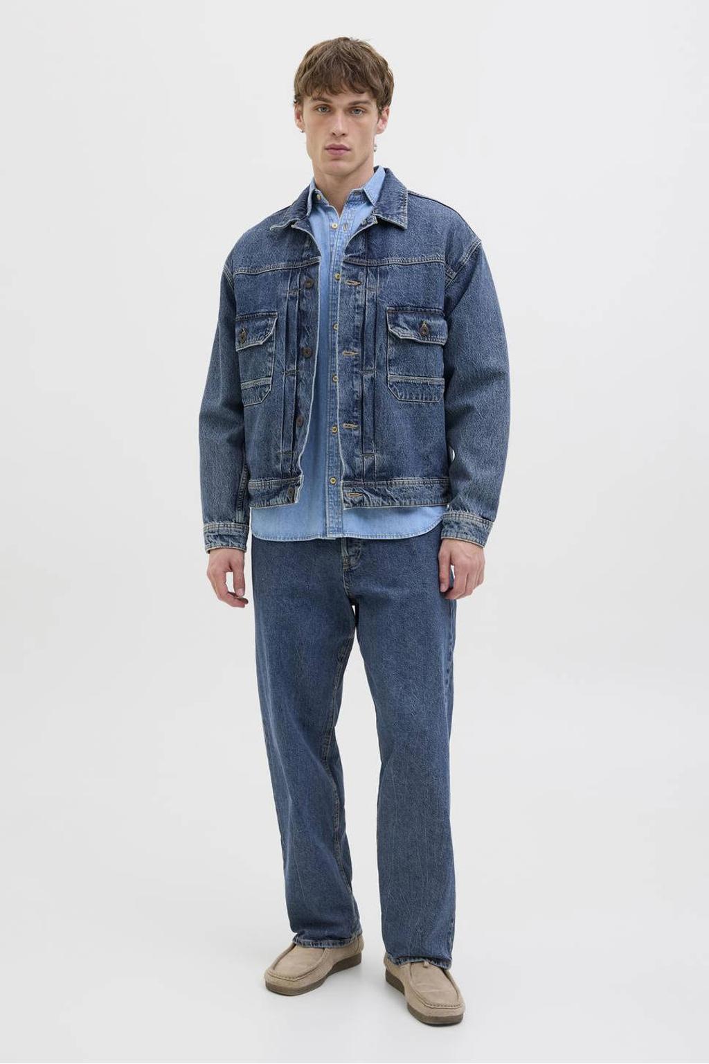 JACK & JONES JEANS INTELLIGENCE JJIALEX JJORIGINAL baggy jeans blue denim - (set van 2)