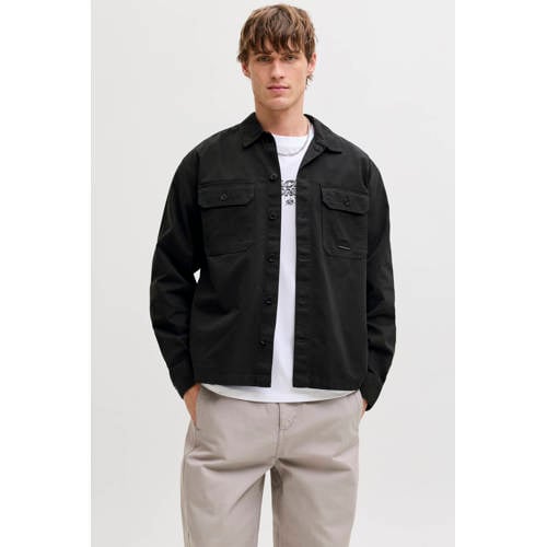 JACK & JONES CORE overshirt gebreid zwart afbeelding