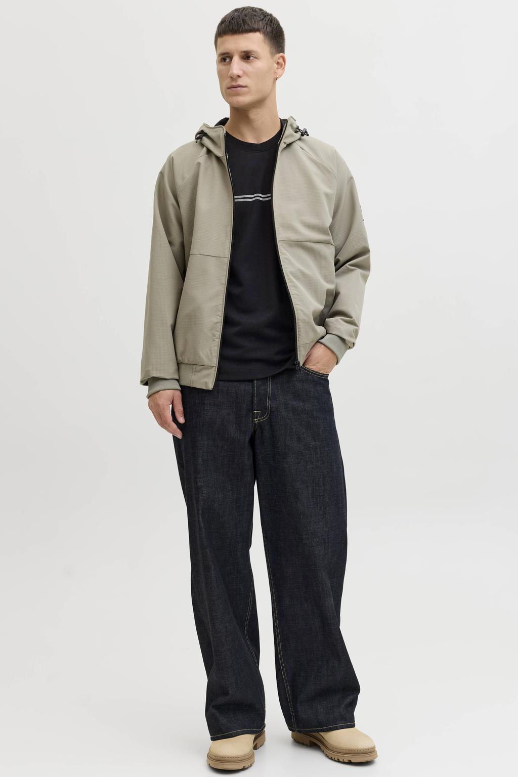 JACK & JONES CORE regular T-shirt zwart