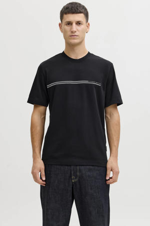 regular T-shirt zwart