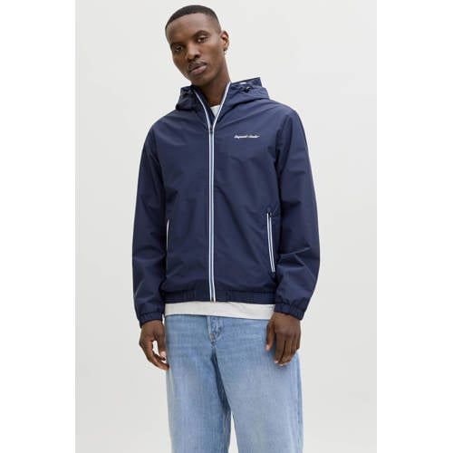 JACK & JONES ORIGINALS zomerjas gebreid donkerblauw afbeelding