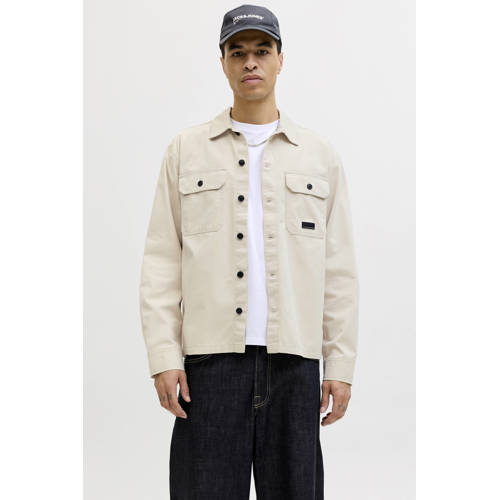 JACK & JONES CORE overshirt gebreid beige afbeelding