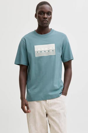 regular T-shirt blauw