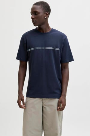 regular T-shirt donkerblauw