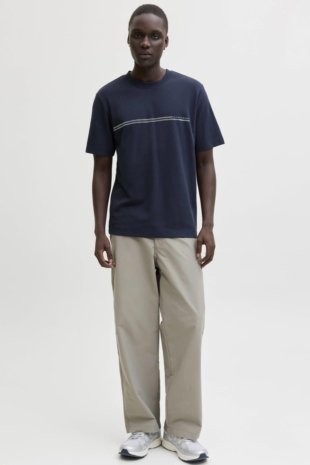 JACK & JONES CORE regular T-shirt donkerblauw