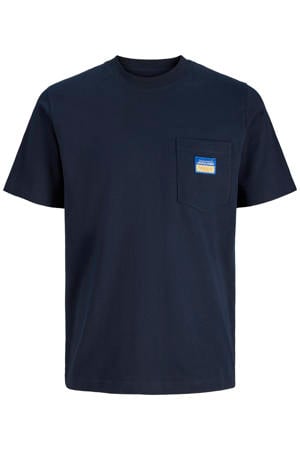 regular T-shirt donkerblauw
