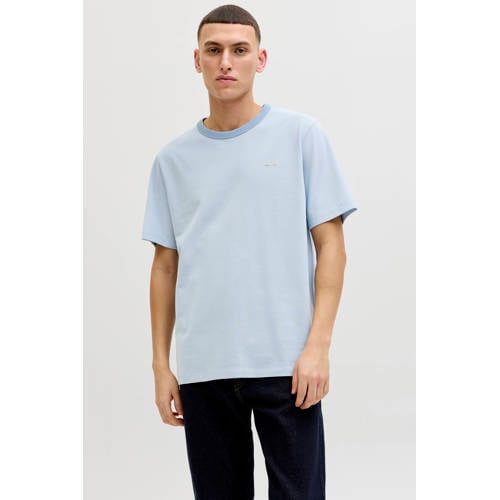 JACK & JONES PREMIUM regular T-shirt lichtblauw - (set van 2) afbeelding