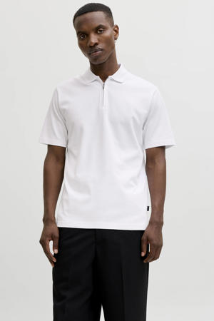 regular polo fijn gebreid wit