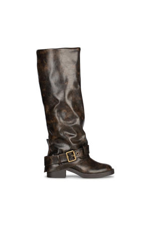 Patty bikerboots donkerbruin