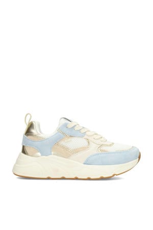 Rosie chunky sneakers ecru/lichtblauw