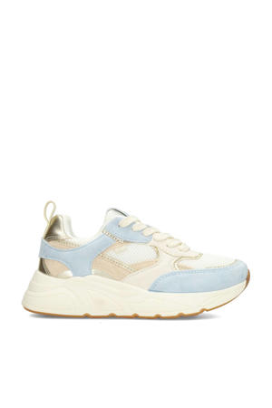 Rosie chunky sneakers ecru/lichtblauw