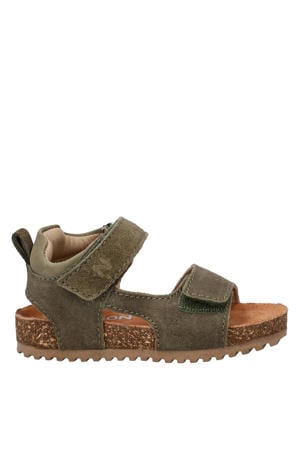 suède sandalen kaki