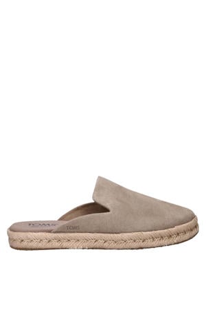 Santiago Mule suède espadrilles taupe