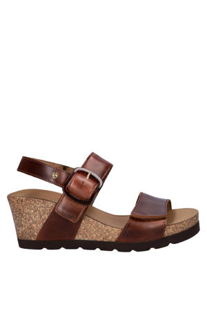 Valle Clay leren sleehakken bruin