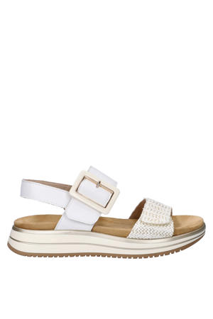 leren sandalen wit