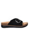 Skechers suède slippers zwart