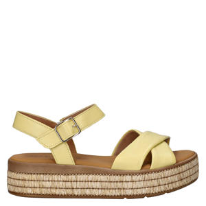 leren sandalen geel
