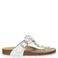 Birkenstock Gizeh Flower leren teenslippers wit