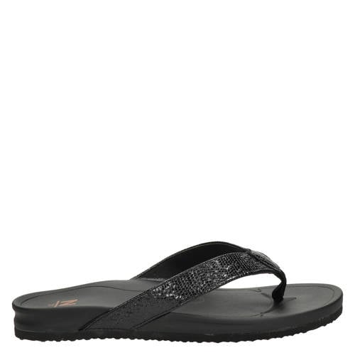 Nelson teenslippers zwart