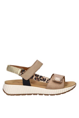 Best Fitting leren sandalen beige/panter