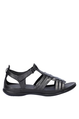 leren sandalen zwart