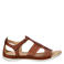 Ecco leren sandalen cognac