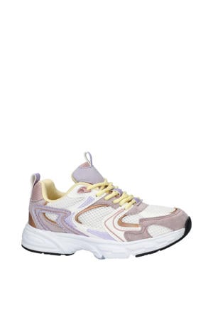 sneaker wit/lila/geel