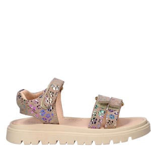 suède sandalen beige/multi