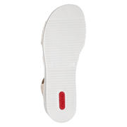 thumbnail: Rieker imitatieleren sandalen met sleehak beige
