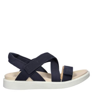 Soft suède sandalen donkerblauw