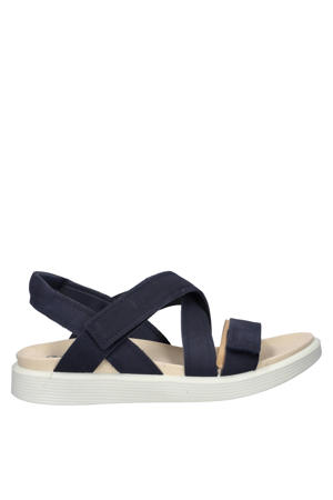 Soft suède sandalen donkerblauw