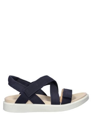 Soft suède sandalen donkerblauw