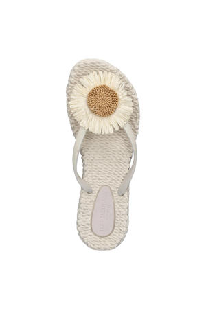 Cheerful teenslippers met 3d applicatie wit