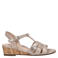 Ara Sirmione suède sleehakken met sleehak goud metallic