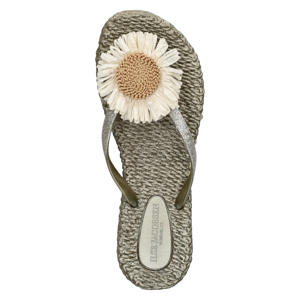 Cheerful teenslippers met 3d applicatie goud
